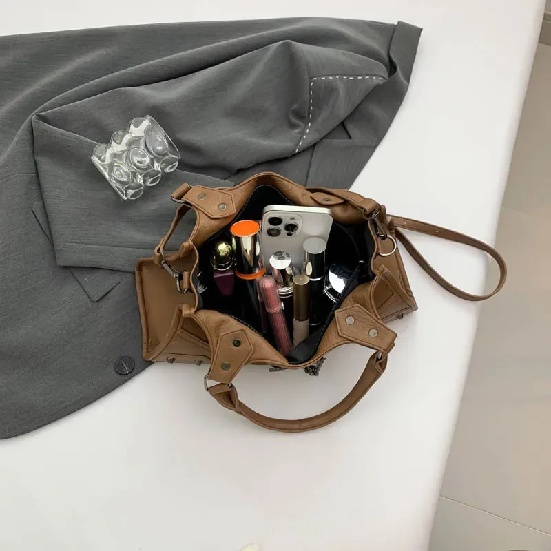 Handbag 2024 New Trendy Large-capacity European and American Retro Cross Women's Bag Versatile Tote Bag Women's Shoulder Bag image 4