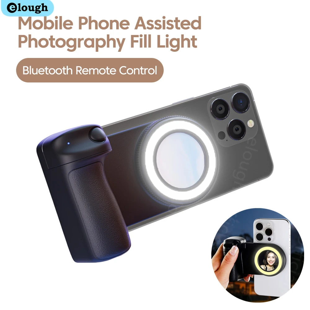 Magnetic Smartphone Camera Shutter Grip Bluetooth Selfie Handle With Fill Light Type C Port Photo Stabilizer For iPhone Android