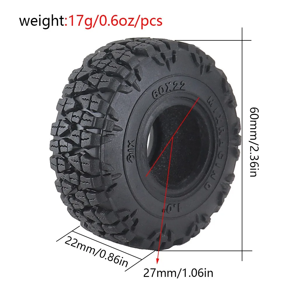 1 Cal gumki 1/24 gąsienica Rc części samochodowe do zasuwy osiowej Scx24 Axi00001 Axi00006 Gladiator 1/18 Tra/xas Trx4m