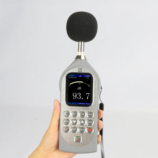AWA6228+ Sound Level Meter Calibration Range 25-140 dBA  Digital Sound Level Meter Class 1