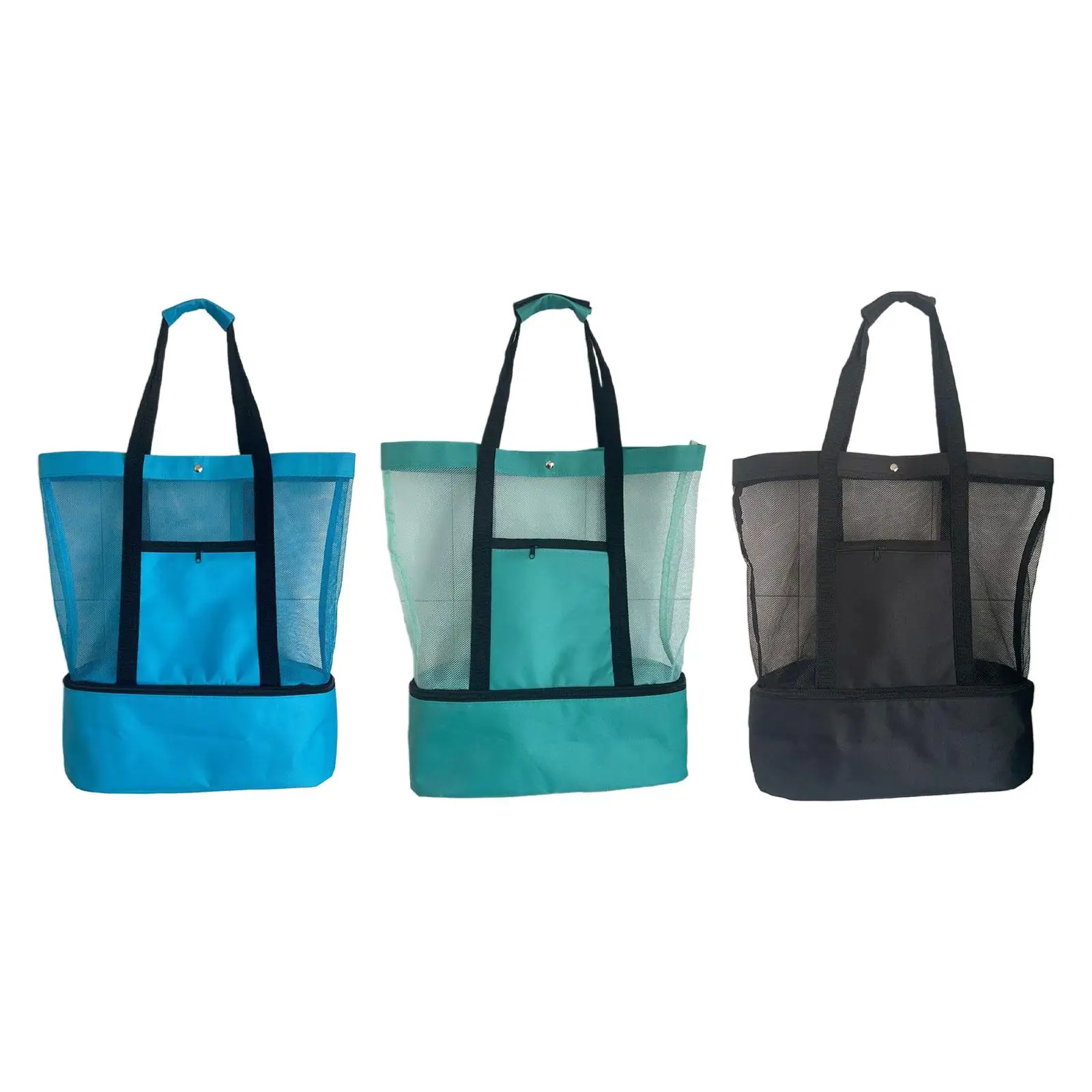 Beach Tote Bag with Insulated Cooler Lightweight Container Bag Transparent Cooler for Grocery Women & Men Office Shopping Snacks