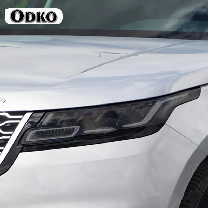Car Headlight Tint Smoked Black Protective Film TPU Stickers For Range Rover Velar 2017-Present Accessories Anti-Scratch Repair