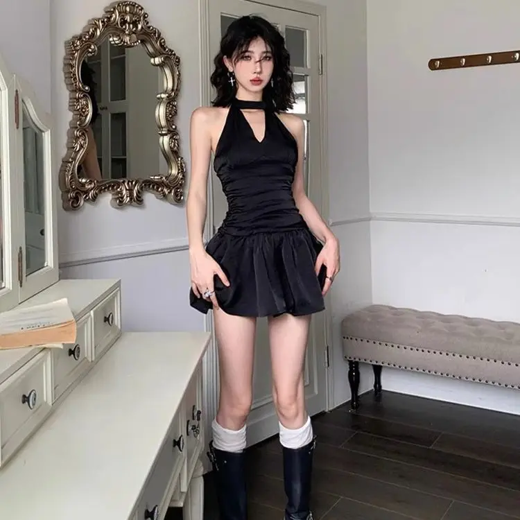 Dresses Women Velvet Ruched Bodycon Midi Skirt Winter Date Romantic Warm British Classic Refined Graceful Mature Plush Look