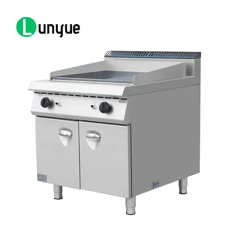 Electric Grill with Cabinet for Restaurant Kitchen Commercial BBQ Equipment Stainless Steel Countertop Griddle Cooking