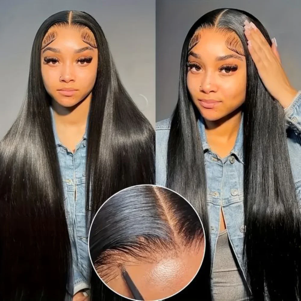 Wear and Go Glueless Wigs Human Hair Pre Plucked Pre Cut HD Lace 6x4 Straight Lace Front Wigs Human Hair Glueless Lace Front Wig