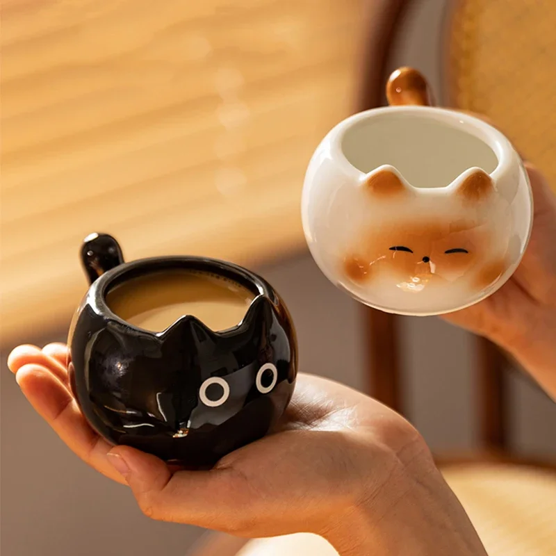 Creative Cute Cartoon Ceramic Coffee Cups Home Breakfast Exquisite Milk Cup Office Leisure Water Cup Holiday Gifts