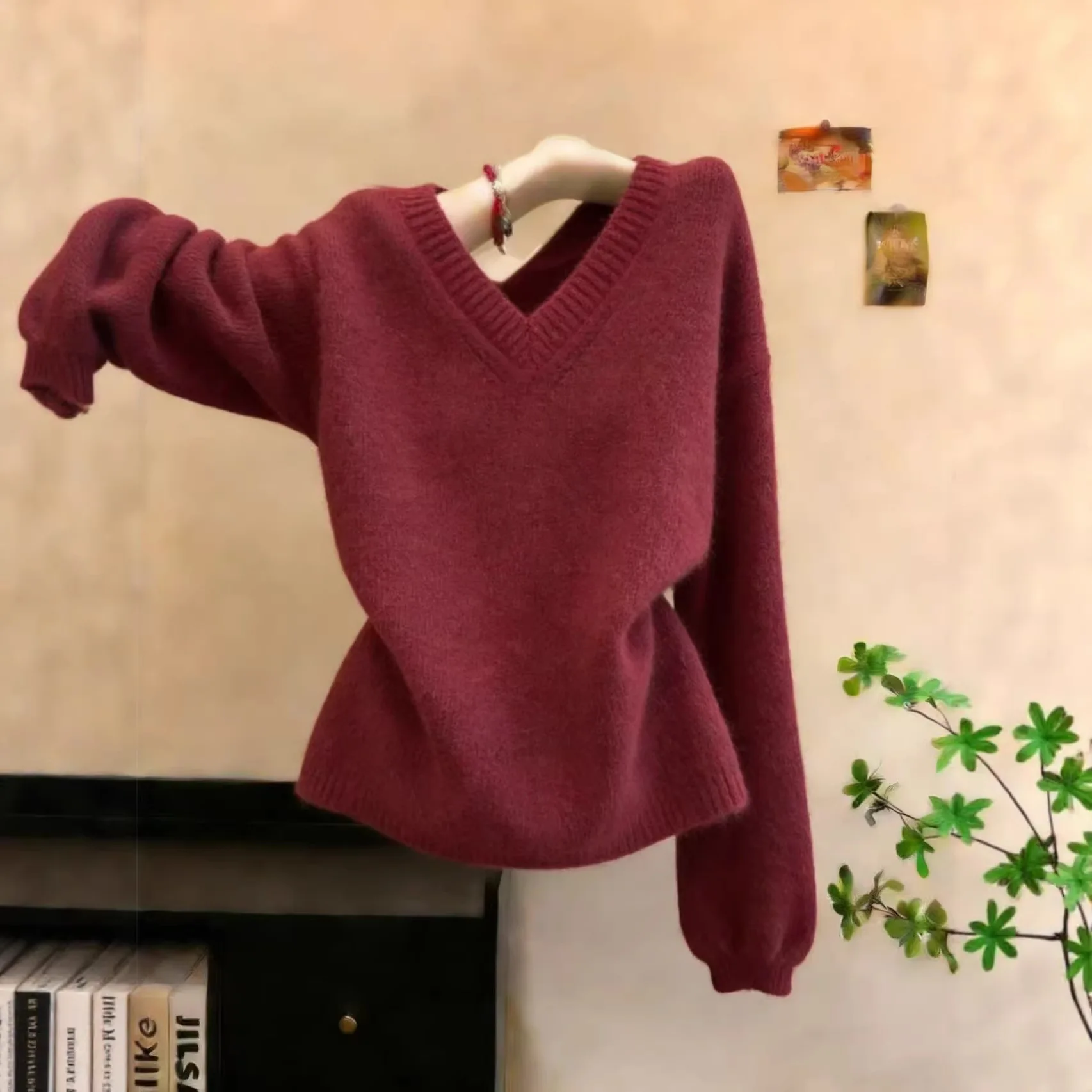 2026 Autumn and Winter Simple Special Grace New Soft Waxy Sweater Women's Lazy Style Loose Small Man with Knitted Sweater Top