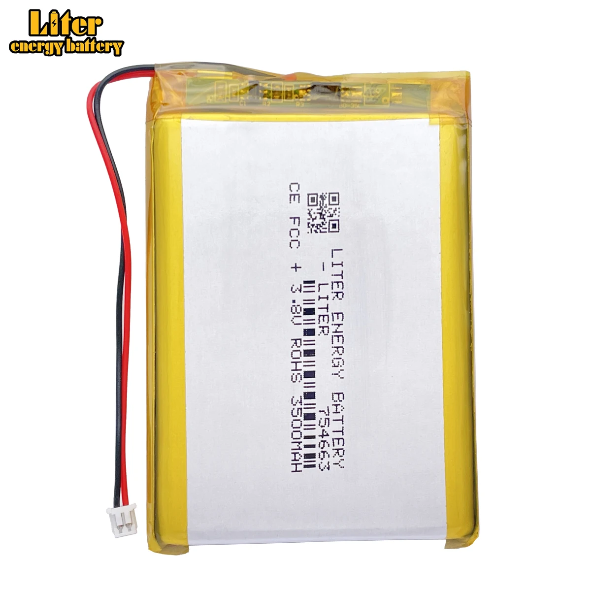 plug 1.25-2P 754663 3500mah 3.8V rechargeable li-polymer battery for GPS PDA Recreational machines RG35XX PLUS Game console