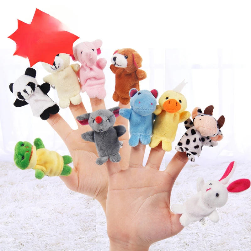 Stuffed Animals Plush Creative Children's Mini Plush Finger Doll Baby Doll Cartoon Animal Finger Toy Puppets Present for Friend