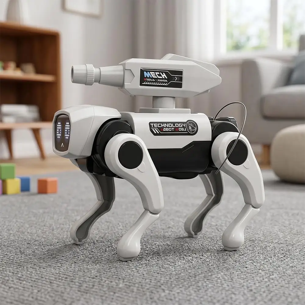 DIY Assembly Remote Control Robot Dog Toy, Smart RC Puppet Simulated Limbs Walking Interactive Educational Toy For Kids