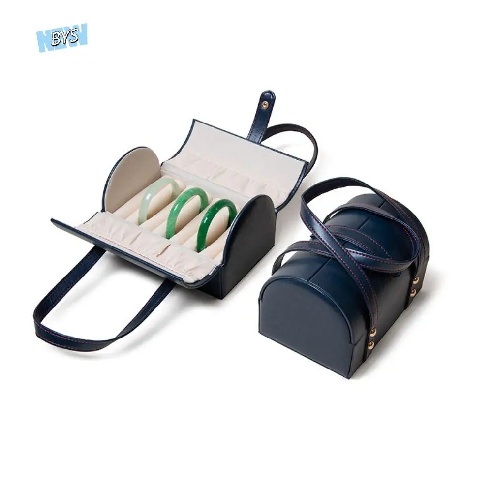 

7Positions Bracelet Display Box PU Leather Dustproof Bracelet Storage Bag Organizer Bangle Holder Bracelet Carrying Case