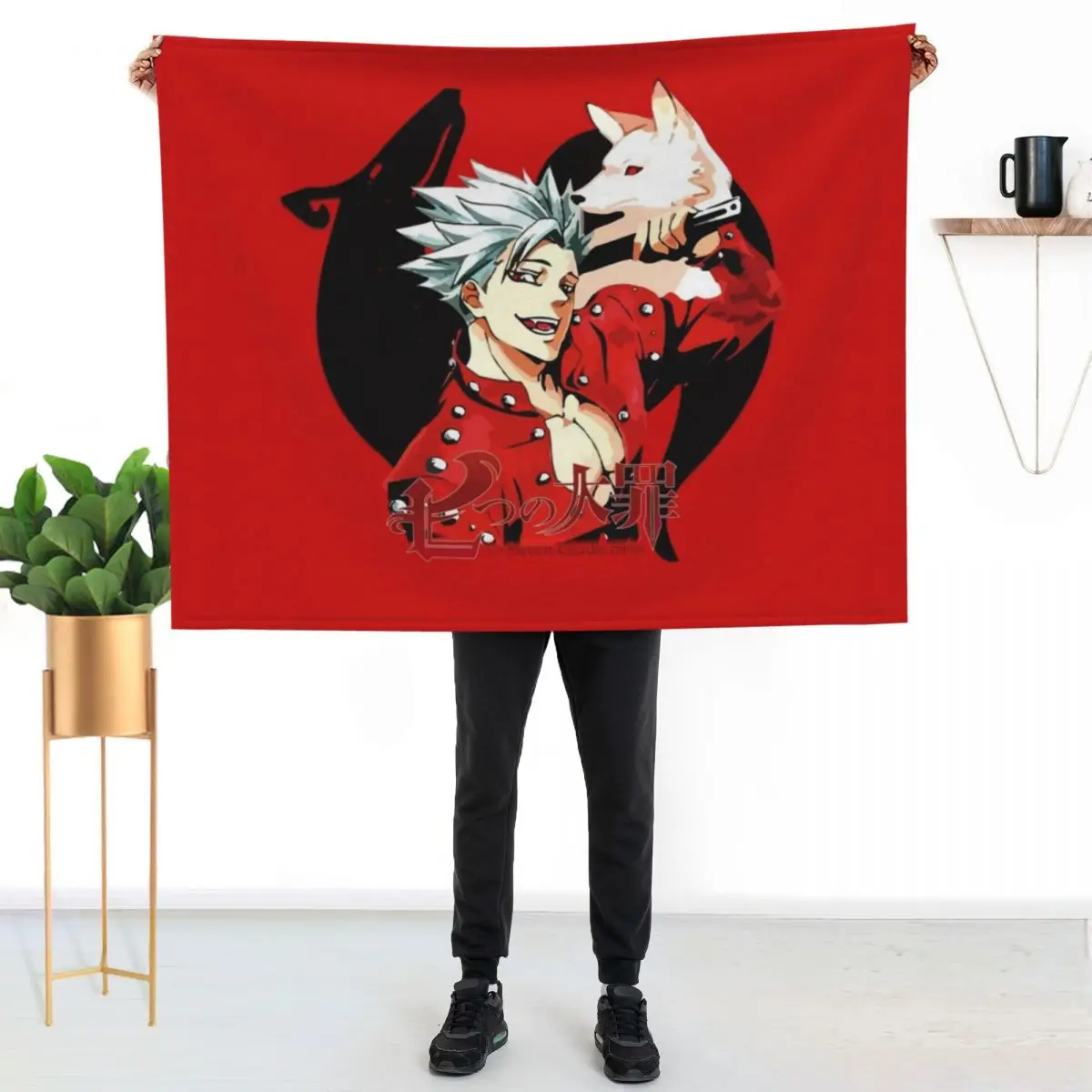 Nanatsu no Taizai - Ban Throw Blanket Large Flannel Flannels Flannel Fabric warm for winter manga Blankets