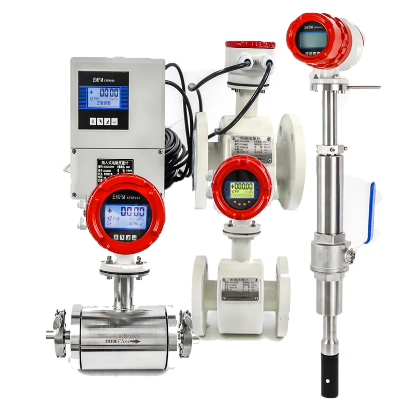 Split remote magnetic water flow meter conductive liquid flow meter milk sewage flow meter separated electromagnetic flow meter