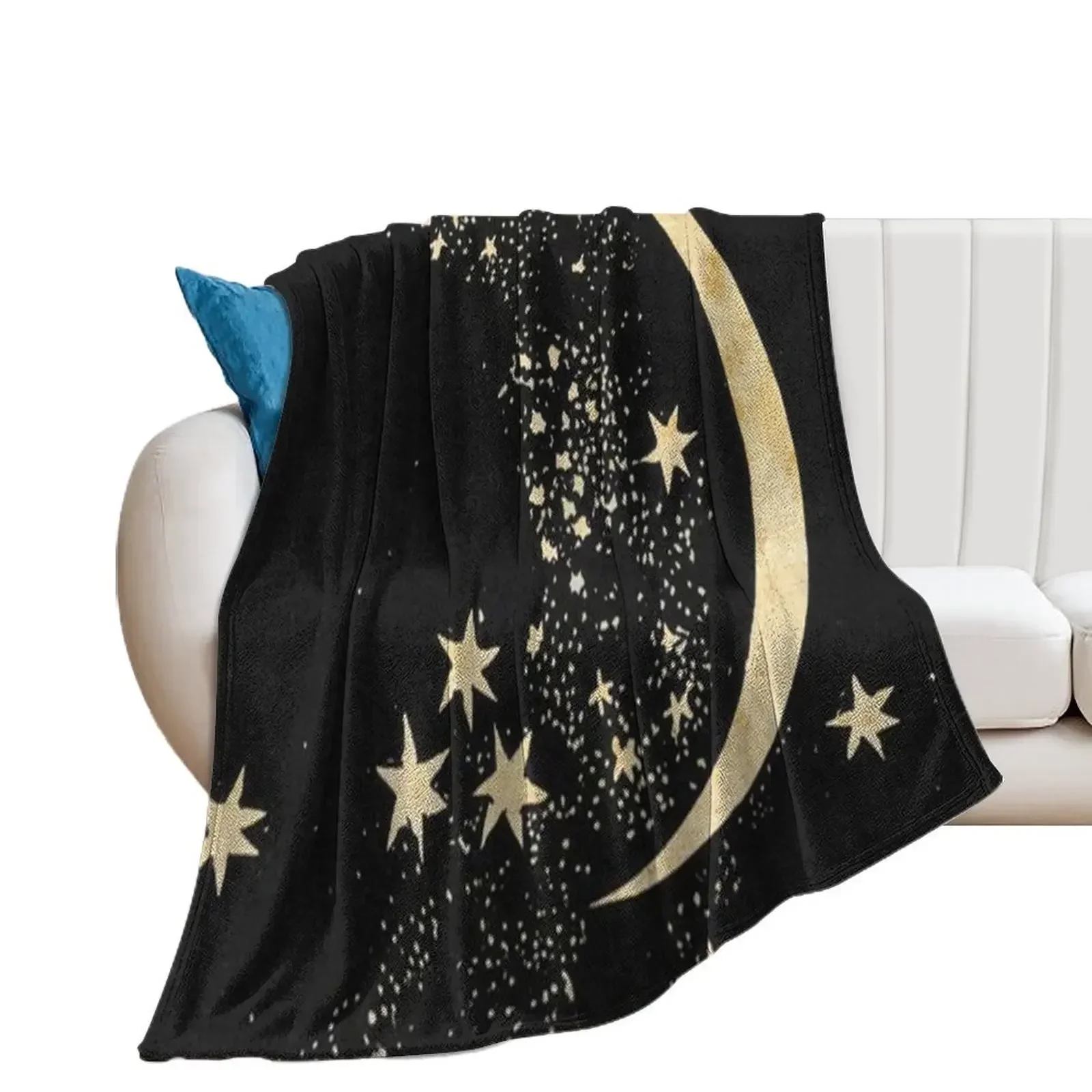 

The Stars and The Moon Throw Blanket Multi-Purpose Hairys Decorative Beds for babies Blankets