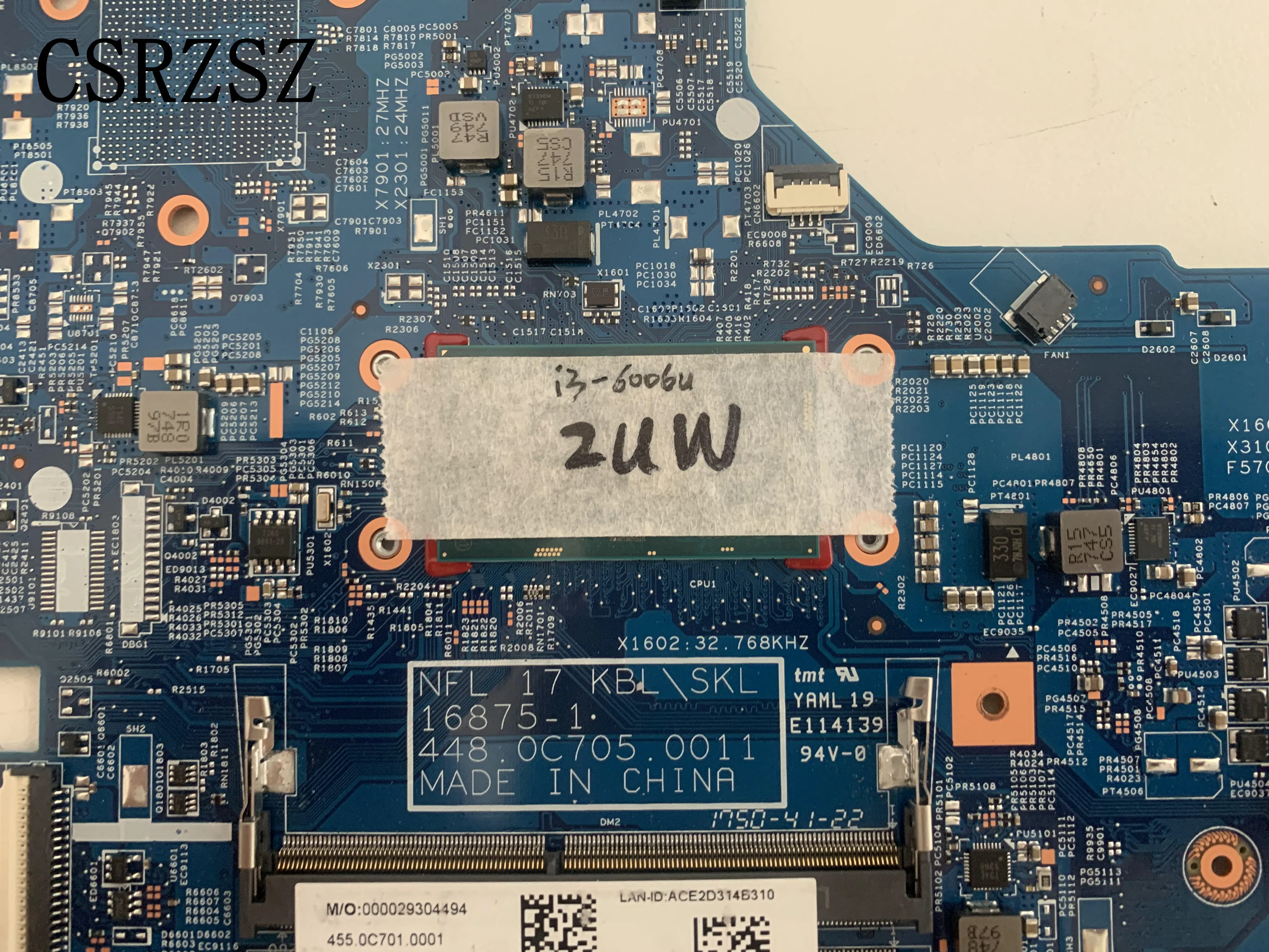 

For HP 17-BS 17T-BS with i3-6006u Laptop motherboard 16875-1 448.0C705.0011 100% Fully tested