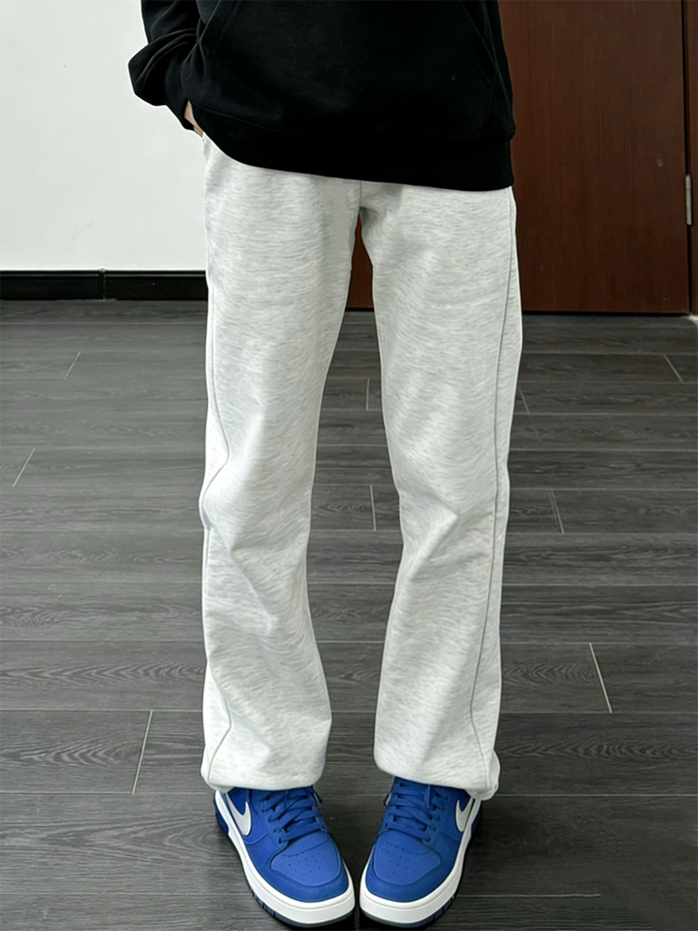 

Men's Thiened Fce Lined Straight Leg Pants Warm Spor Trousers American Sle Winter Casual Wear Youth Online Exclusive