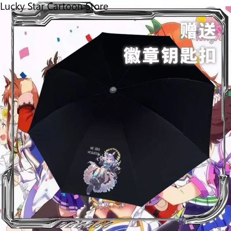 Anime Pretty Derby Fold protector solar paraguas lluvia solado paraguas Bumbershoot Studebt Cosplay regalo Halloween cumpleaños