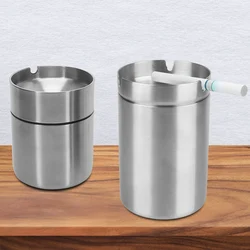 Detachable Stainless Steel Ashtray Creative With Lid Windproof Car Ashtray Smoke T obacco Ash Holder Container