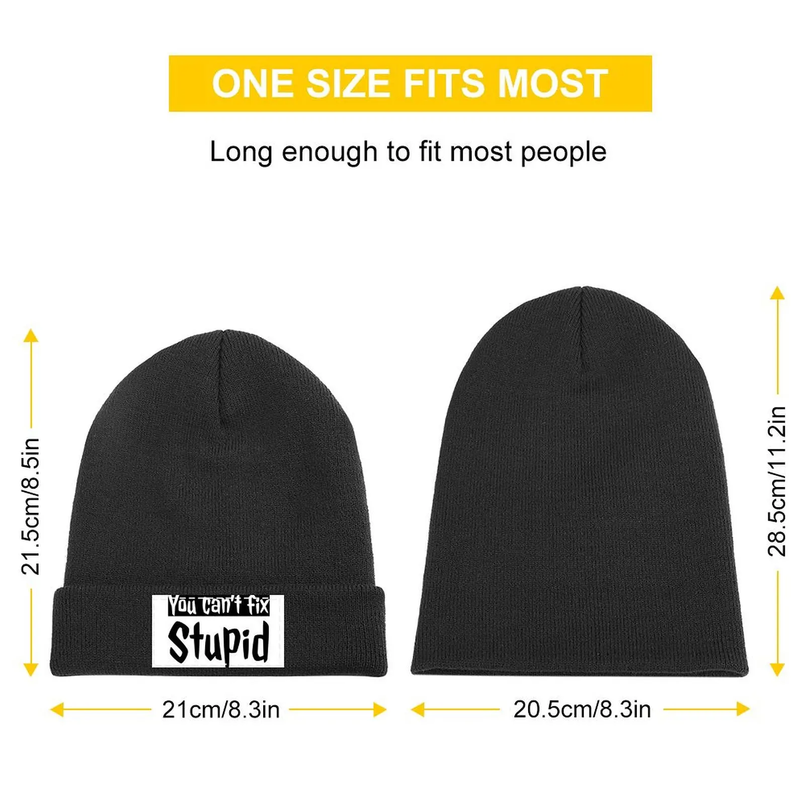 You Cant Fix Stupid Knitted Cap hard hat Anime funny hat For Man Women's