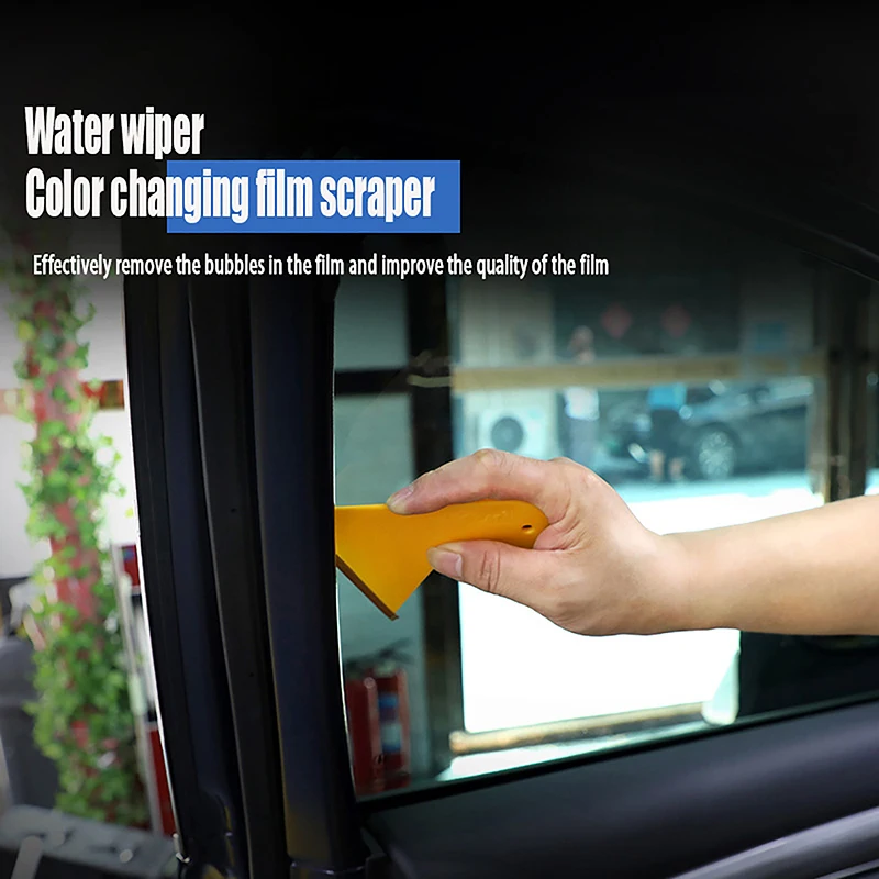 

Universal Durable Mini Thicken Yellow Car Film Wrap Scraper Smooth Plastic Car Plastic Wrap Decal Sticker Squeegee