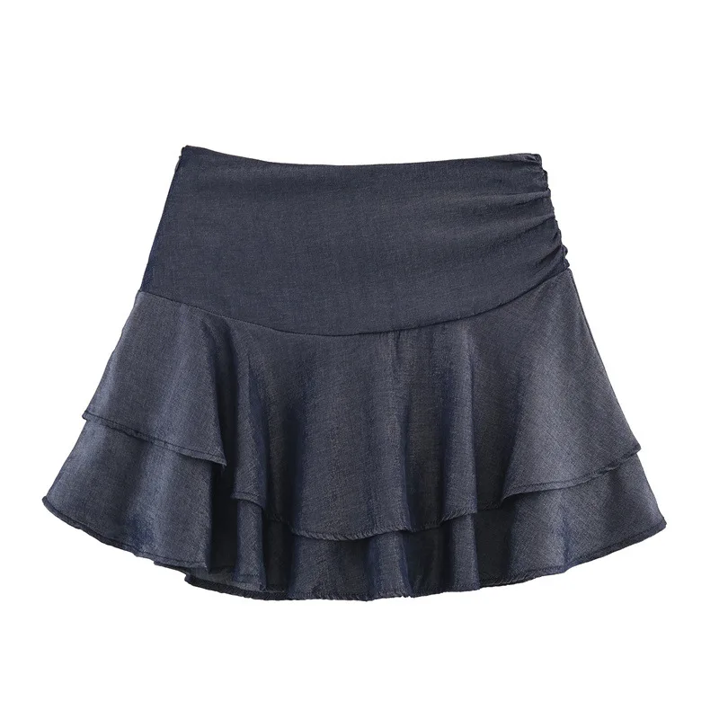 Autumn New Fashionable Simple Laminated Decorative Culottes