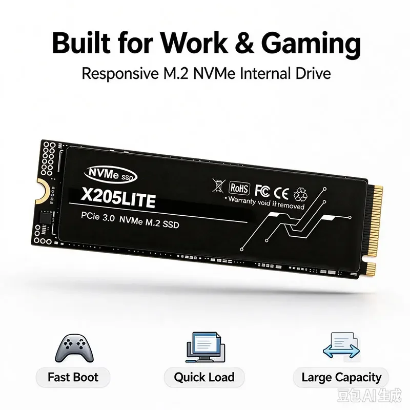 X25LITE SSD NVMe M2 1TB 500GB 2TB 4TB Nvme M2 SSD M.2 2280 PCIe 3.0x4 Internal Solid State Drives Disk for Laptop Desktop