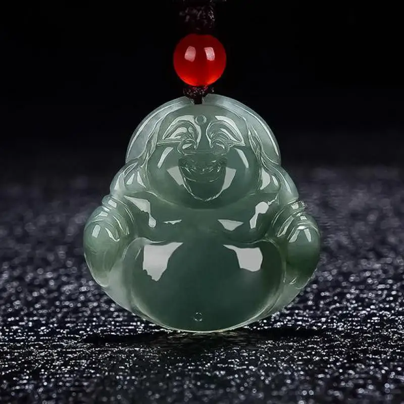 

Genuine Myanmar Grade A Jadeite Burma Jade Guanyin Buddha Pendant Necklace Men Women Healing Gemstone Fine Jewelry Lucky Amulets