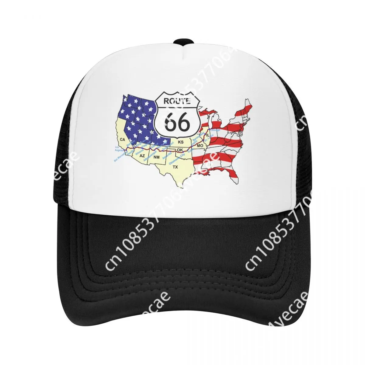 

Classic Route 66 Baseball Cap for Women Men Breathable Americas Highway Trucker Hat Sun Protection Snapback Hats Summer Caps