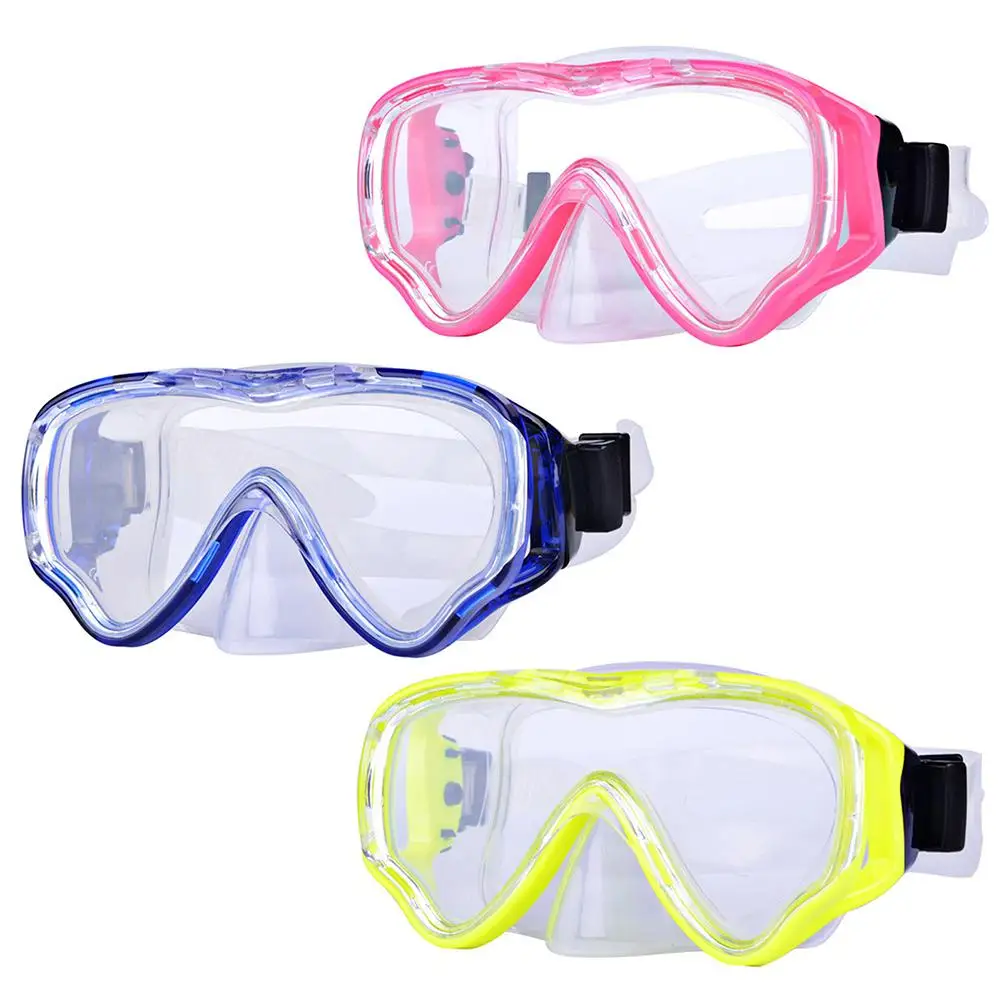 

Kids Diving Mask Snorkel Mask Anti-Fog Anti-Leak Swimming Goggles Tempered Glass Waterproof Mask For Children