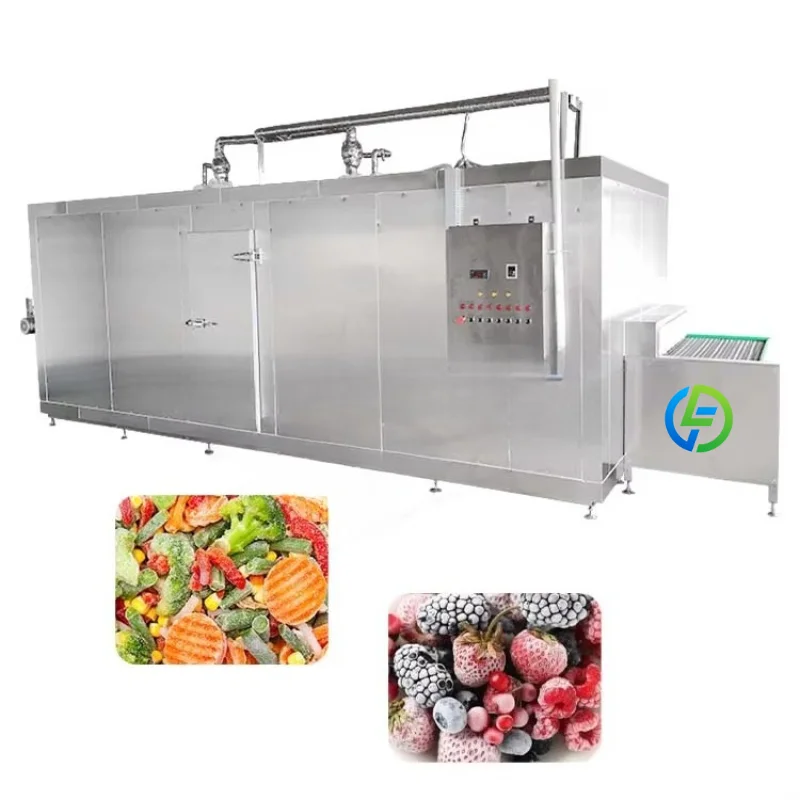 Factory Price Industrial Fast Freezing Machine/iqf Quick Freezing Machine/quick Tunnel Food Cryogenic Blast Freezer Customized