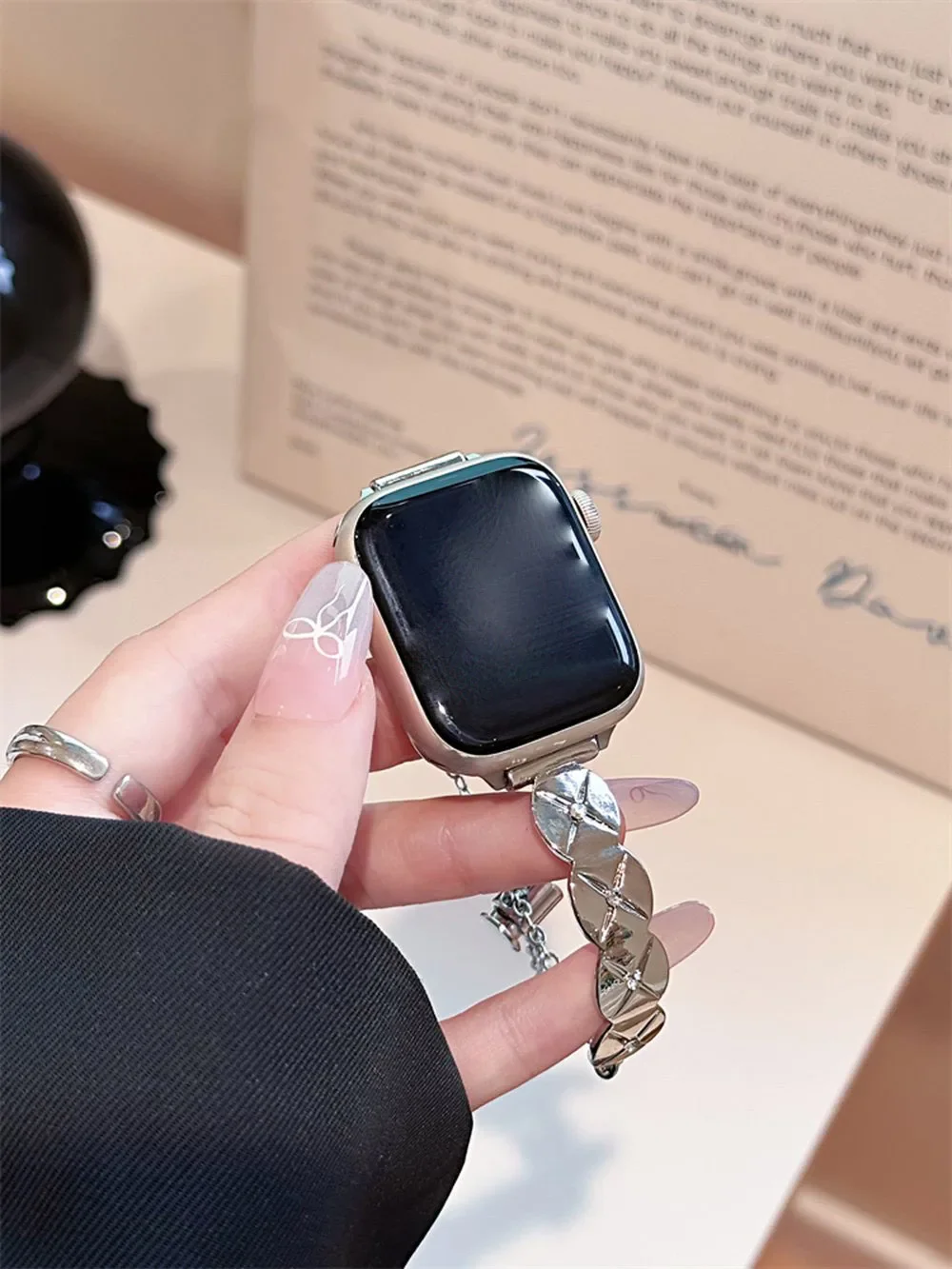 موضة متفوقة المعين سوار ربط ل سوار ساعة يد آبل سلسلة S10/8/7/6/3/4/5/9 40 مللي متر 41 مللي متر 42 مللي متر 44 مللي متر 45 مللي متر 46 مللي متر