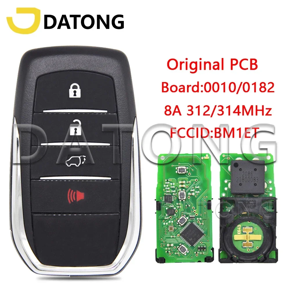 

Datong World Car Remote Control Key For Toyota SW4 Original PCB Board 8A Chip 312/314MHz BM1ET B3U2K2L 0010/0182 Card