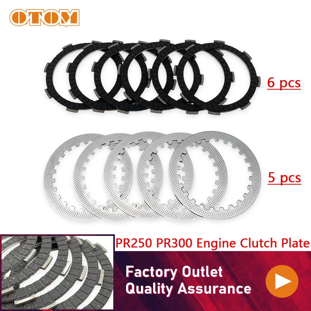 OTOM Motorcycle Clutch Friction Steel Plates Kit For ZONGSHEN ZS172FMM-5 PR250 ZS175FMN PR300 Engine Parts Clutch Disc Set