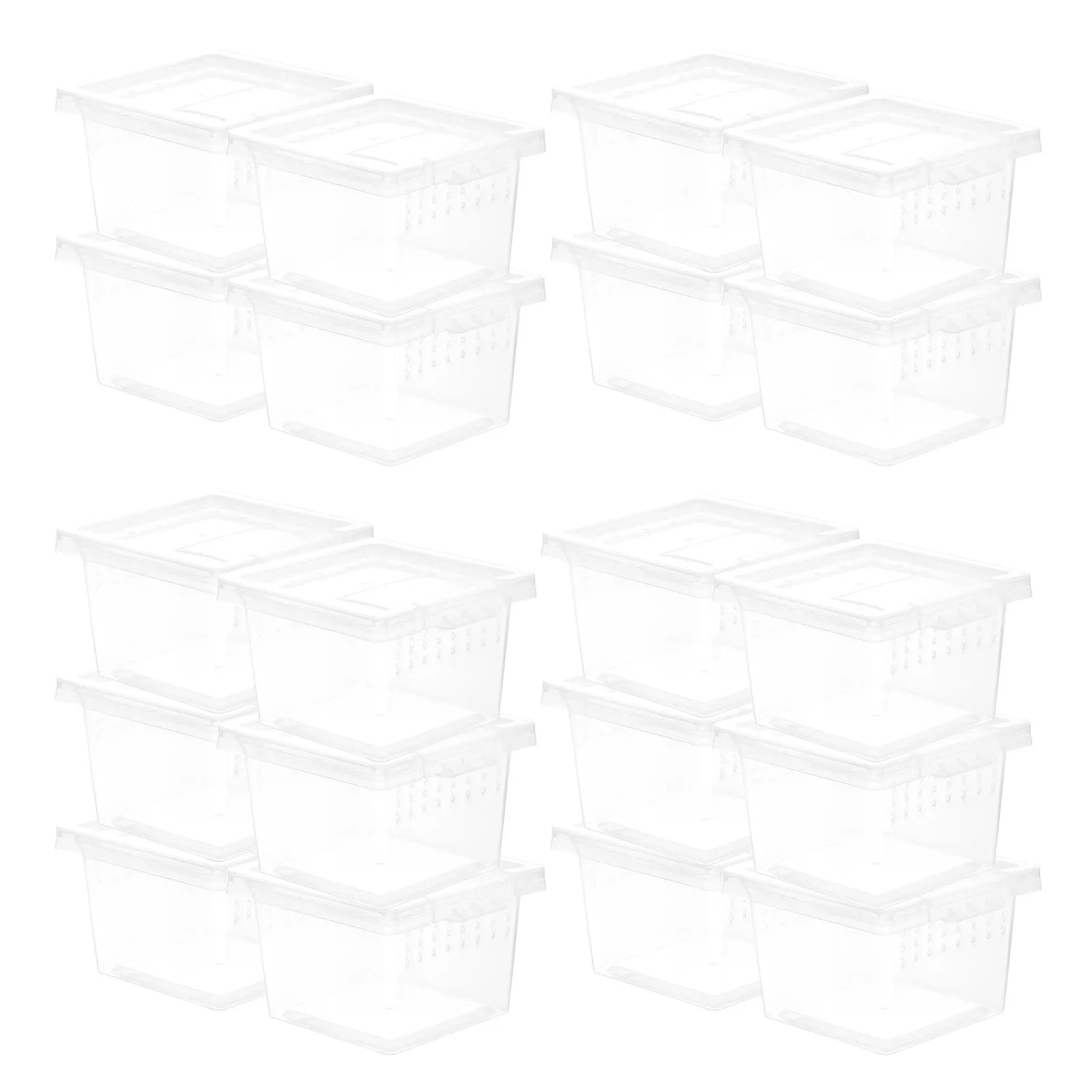 

30Pcs Transparent Reptile Breeding Box Terrarium with Sunbathing Platform for Gecko Cage Turtle Habitat Spider Terrarium Small