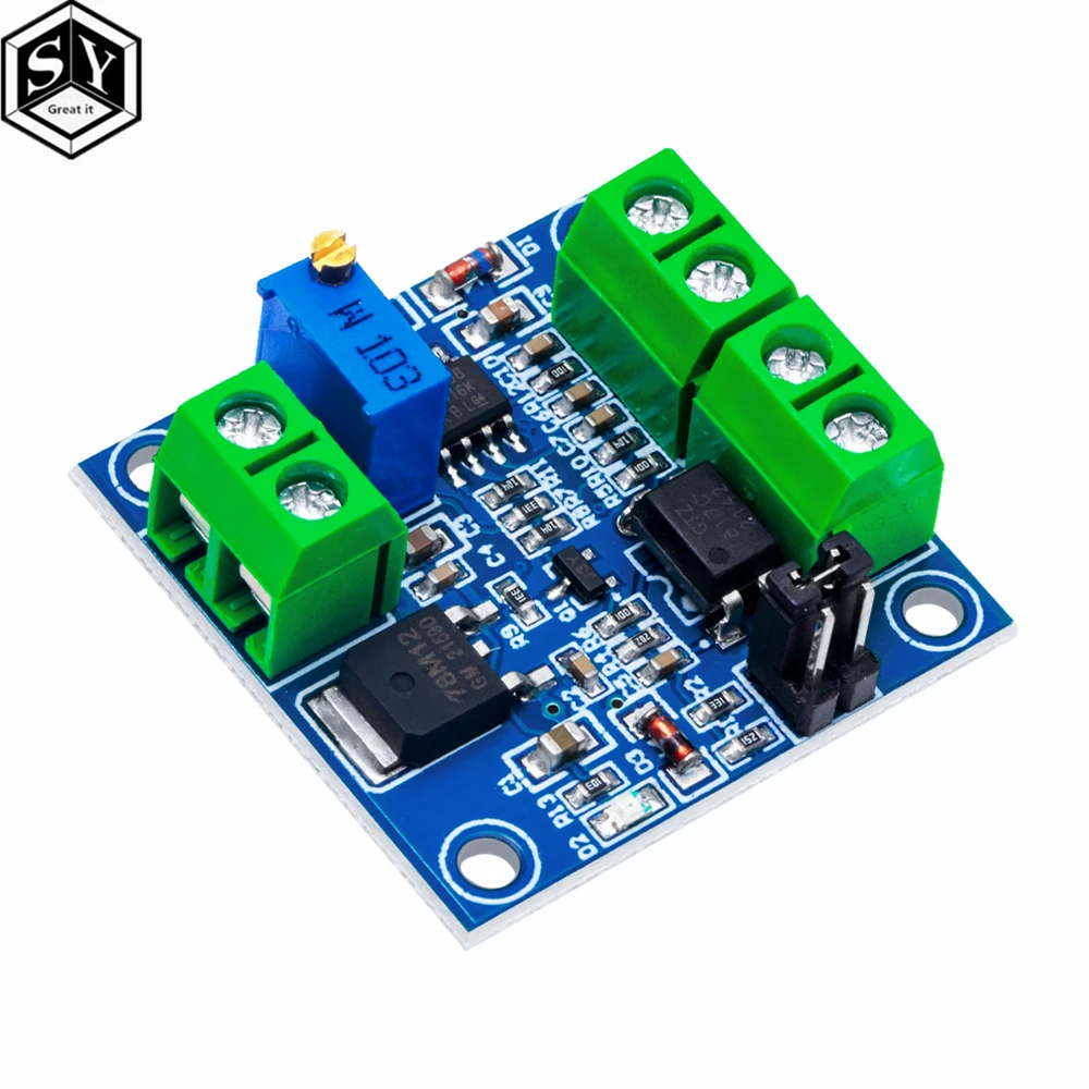 PWM to Voltage Converter Module 0%-100% to 0-10V for PLC MCU Digital to Analog Signal PWM Adjustabl Converter Power Module