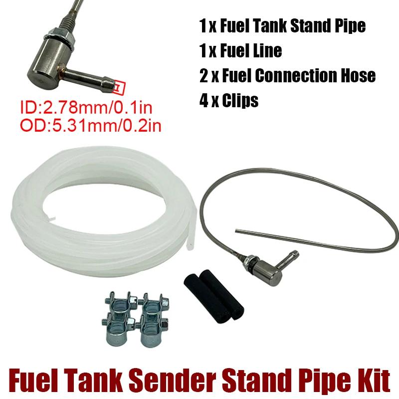 Car Air Diesel Parking Heater Fuel Line Hose Clamp Standpipe Fuel Tank Pick Up Sender Stand Pipe Kit For Webasto Eberspacher