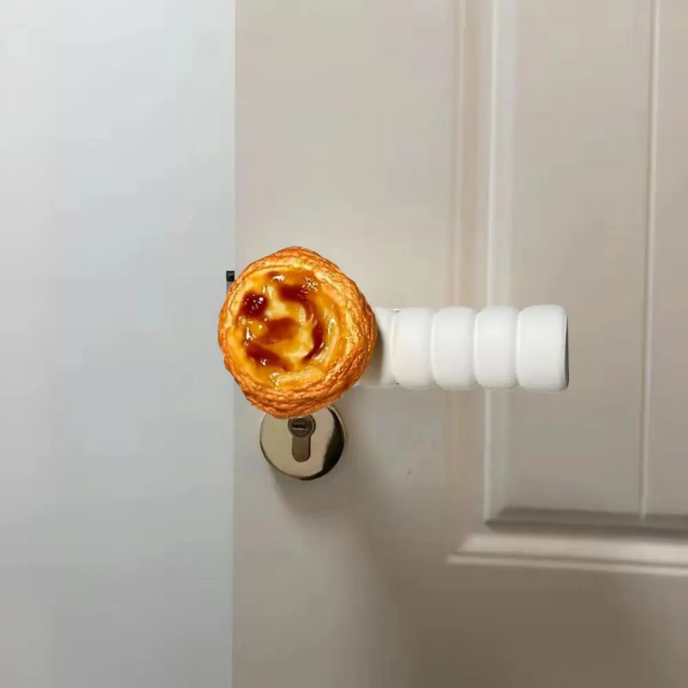 Summer Door Handle Cover Croissant Egg Tart Bagel Door Handle Cover Anti-scald Protector for Hot Seasons Realistic for Home