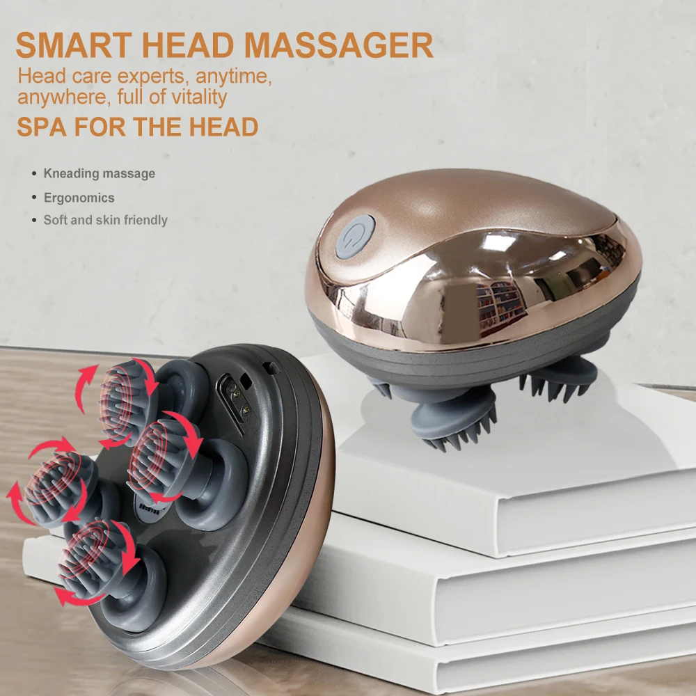 6 Mode Electric Scalp Massager Handheld Vibration Head Massager Device For Full Body Massage Blood Circulation and Stress Relax