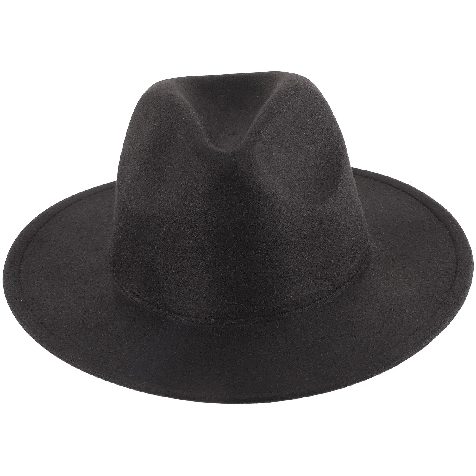 

Men's Fashion Vintage Hat Wide Brim Polyester Cotton Black Tops Hat for Party Dress Women Mens cowboy cowgirl performance
