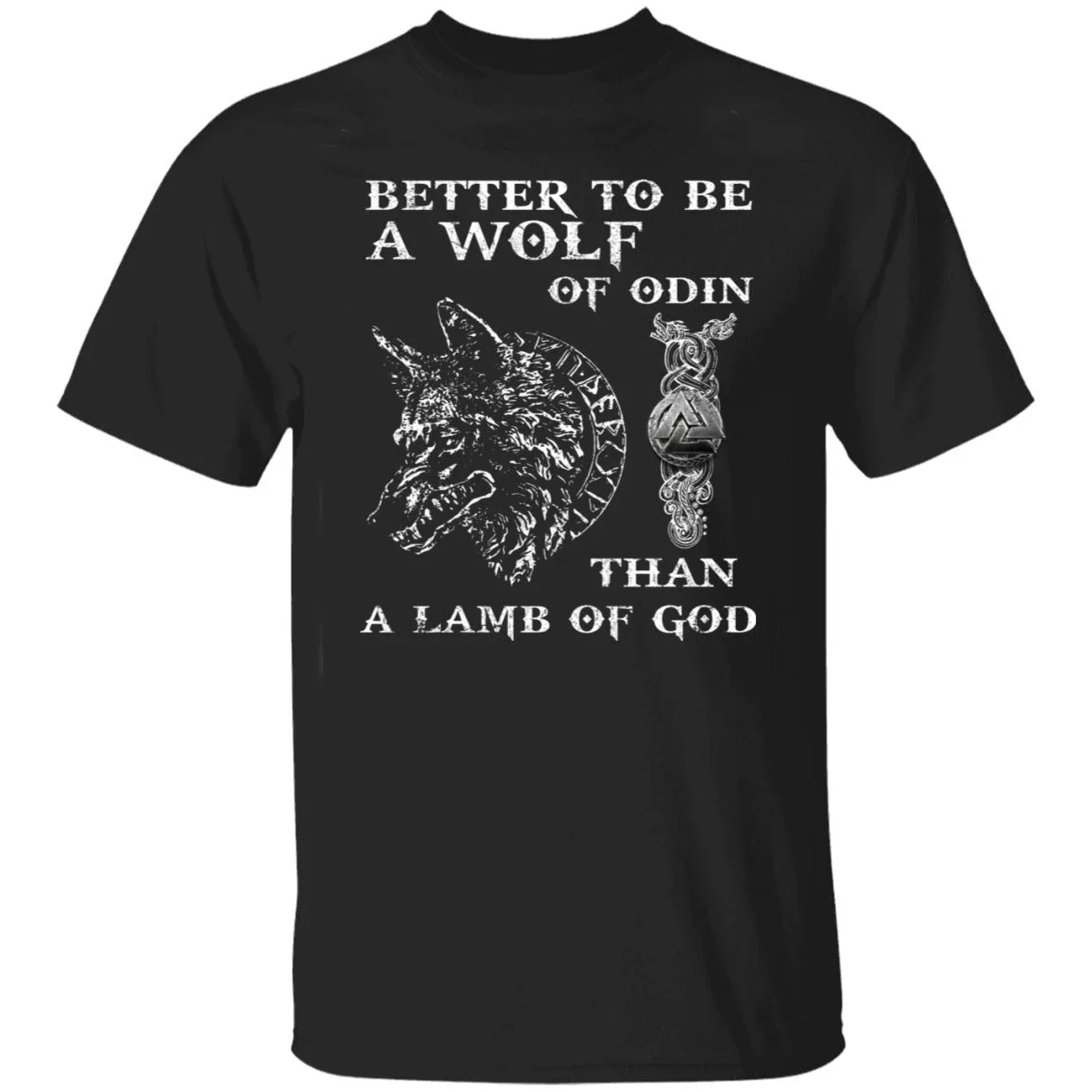 Wolf of Odin Nordic Warrior Inscription T-Shirt 100% Cotton O-Neck Summer Short Sleeve Casual Mens T-shirt Size S-3XL