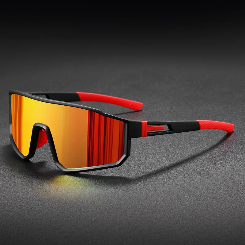 Fashion men's outdoor sports large frame cycling glasses avant-garde women's mountaineering windproof one-piece glasses new ski