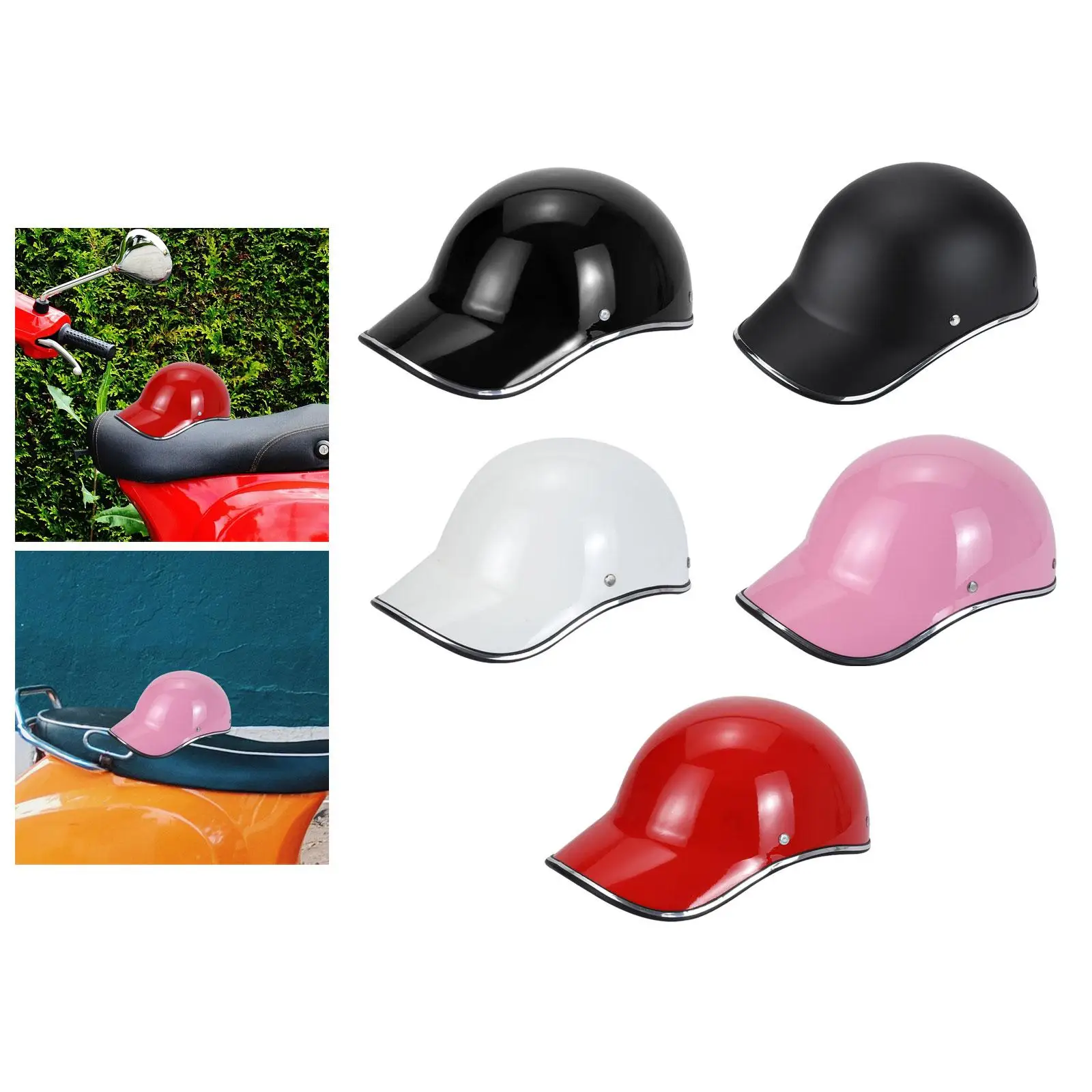 

Autocycle Helmet Baseball Cap Half Helmet Soft Skin Friendly Lining Sports Comfortable Half Face Helmet Bike Helmet Adults