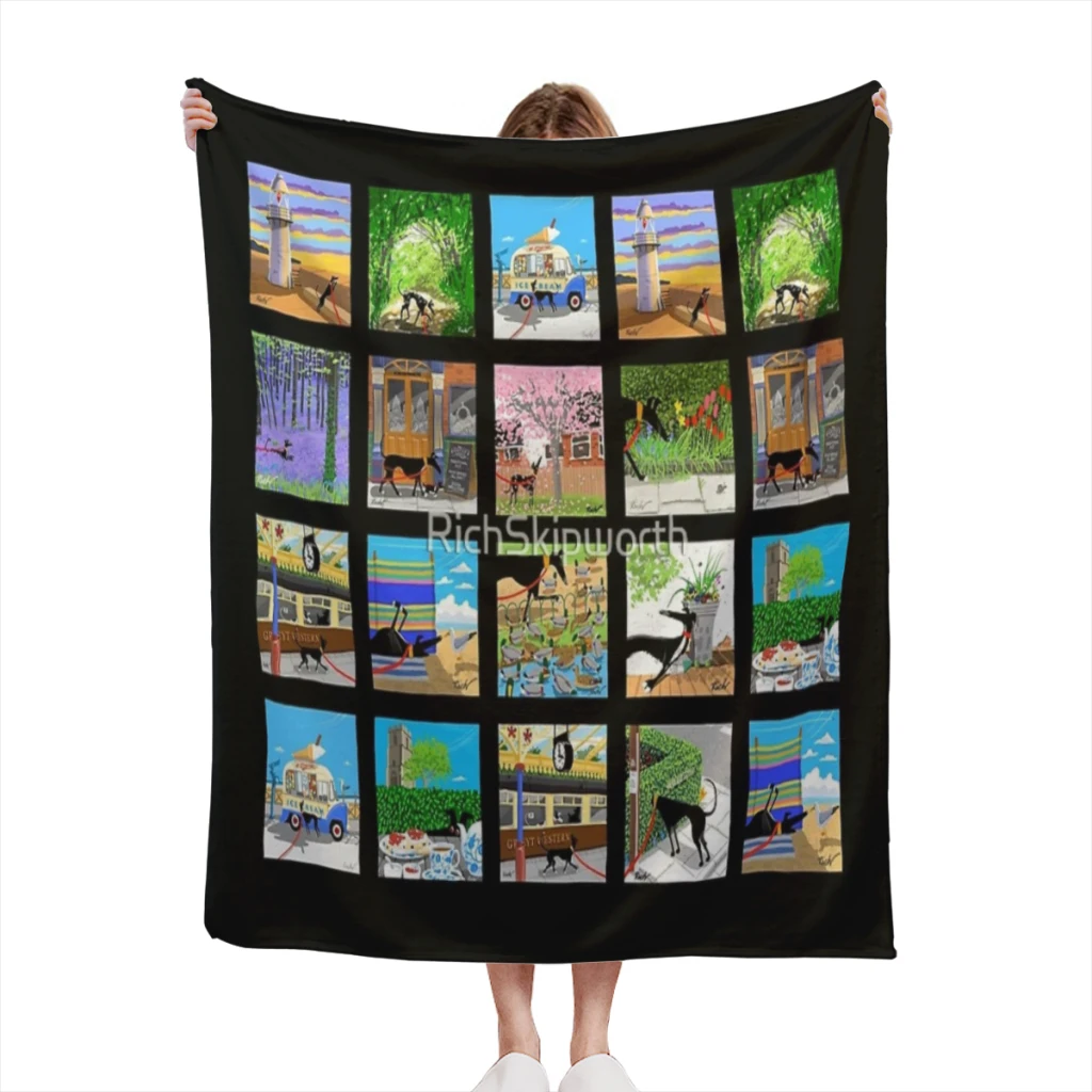 

The Lockdown Doodles Set 1 Thin Blanket Soft comforter sets throw for Couch Warm Flannel Blankets Bedroom Summer Blanket