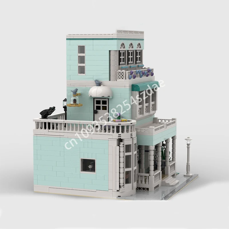 

2859 шт. MOC Oleander Lane викторианский домашний модульный строительный блок STEM развивающие детские игрушки на день рождения, Рождественский подарок