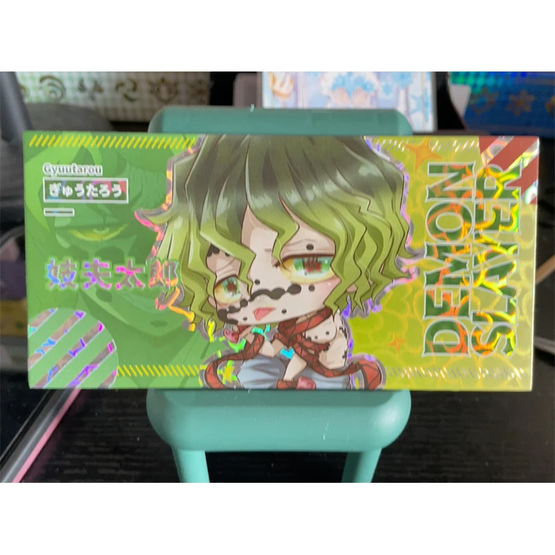 Anime Demon Slayer Kamado Nezuko Kanroji Mitsuri Iguro Obanai Rengoku Kyoujurou Collection Cards Birthday Gifts Children\'s Toys
