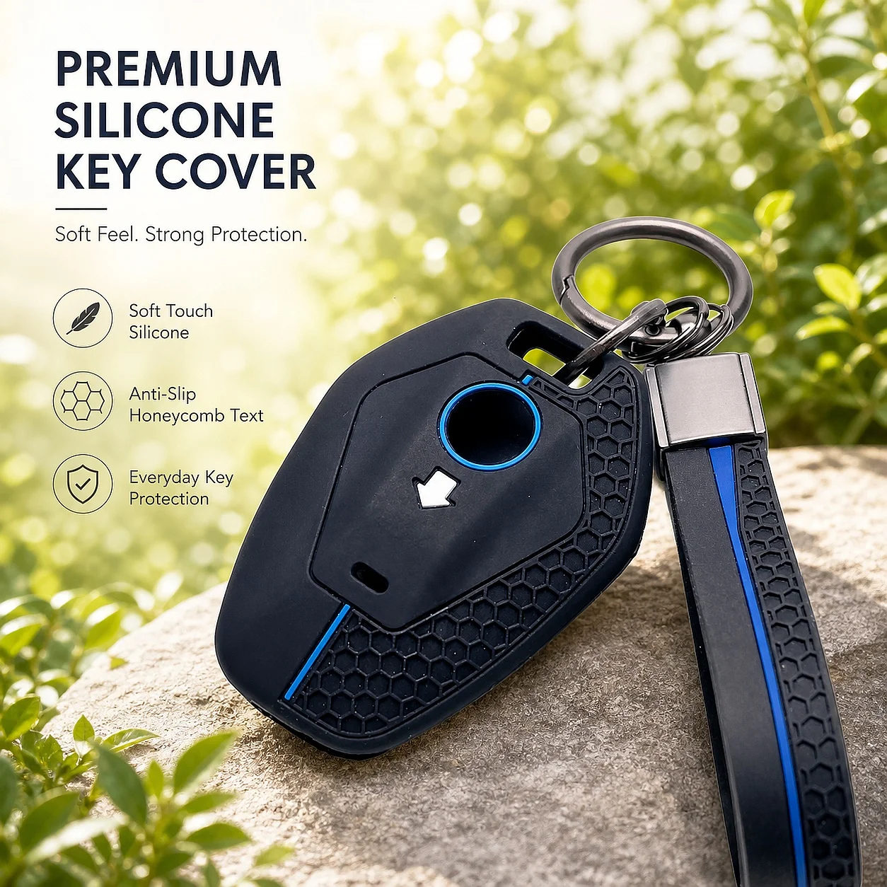 Key Fob Cover for BMW R1250GS R1200GS Motorrad F850GS F750GS K1600B K1600GT K1600GTL with Keychain Anti-Scratch Shockproof