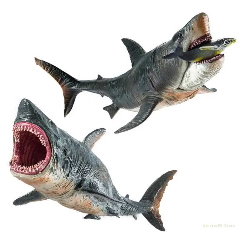 

Y4UD Kids Trick Toy Action Figure PVC Made Realistic Ocean Megalodon for Kids/Adults