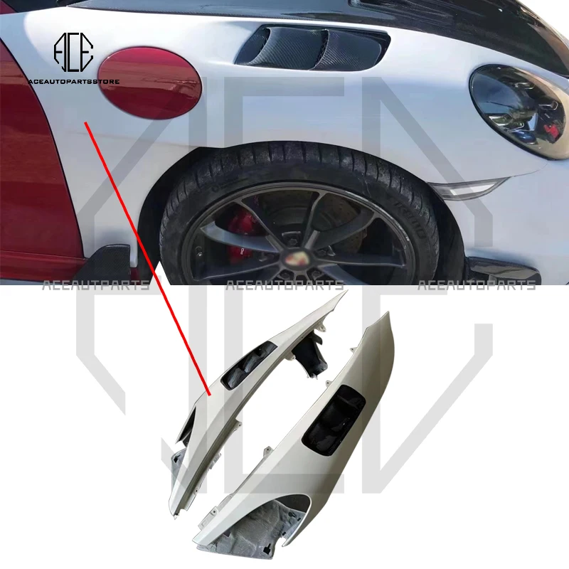 

Hot Selling GT4 RS Style Carbon Fiber Car Front Fenders Vents For 982 718 Cayman Boxster GT4 Side Fender Part