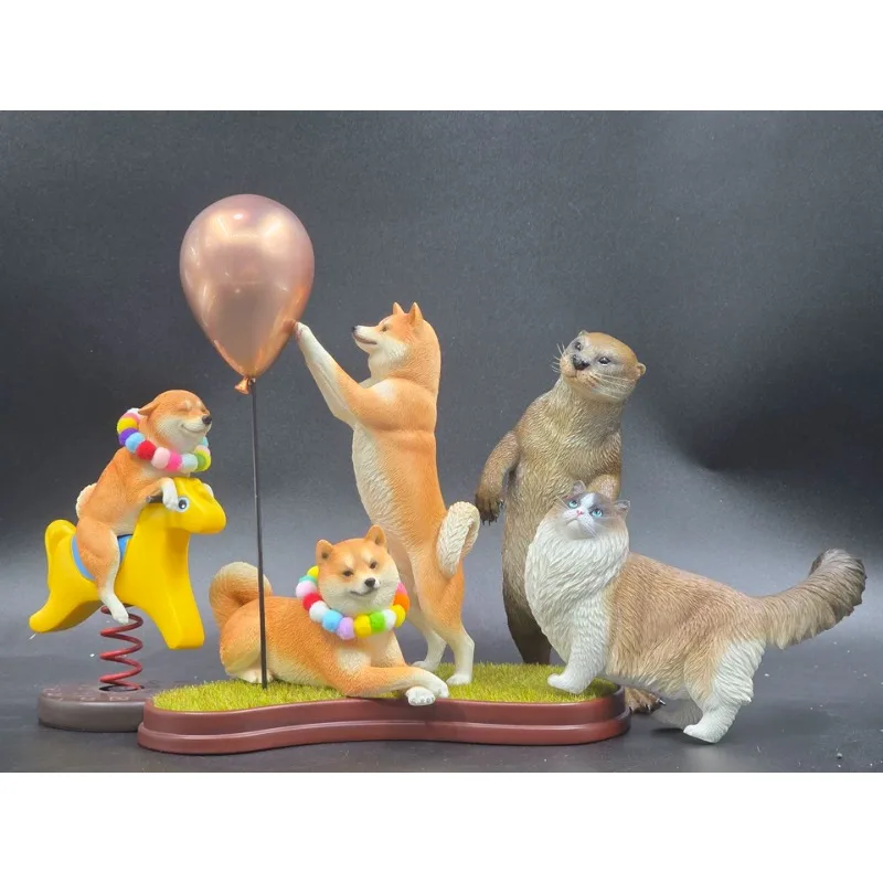 

1/6 масштаб лошадка-качалка ShibaInu имитация смолы животные модель щенка для 12 дюймов фигурки автомобиля украшение рабочего стола