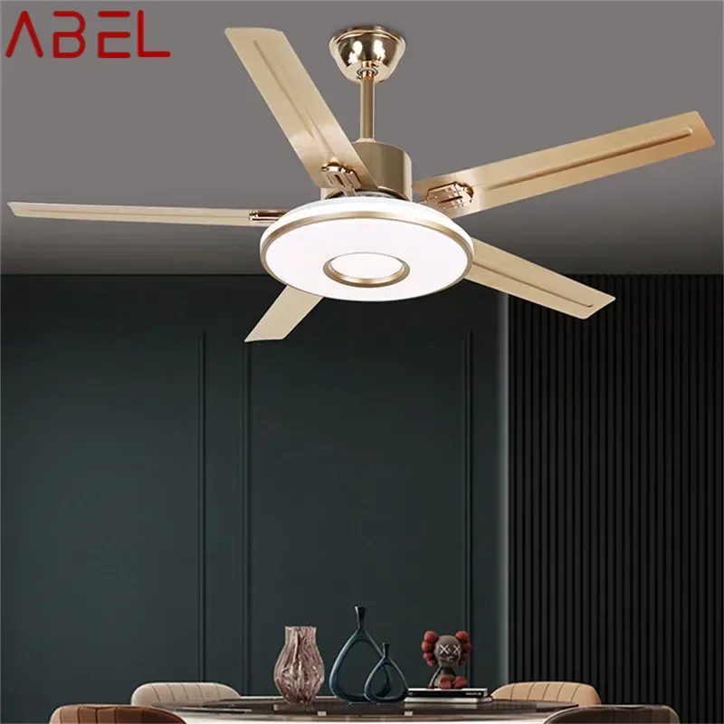 ABEL Modern Fan Light Luxury Living Room Restaurant Bedroom Study LED Ceiling Fan Light Remote Electric Fan Light